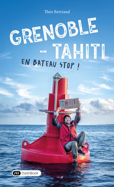 book card cover - Grenoble - Tahiti en bateau stop